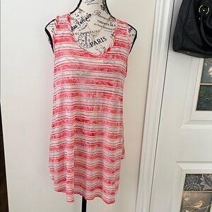 Jordan Taylor Red and White Striped Tank Top